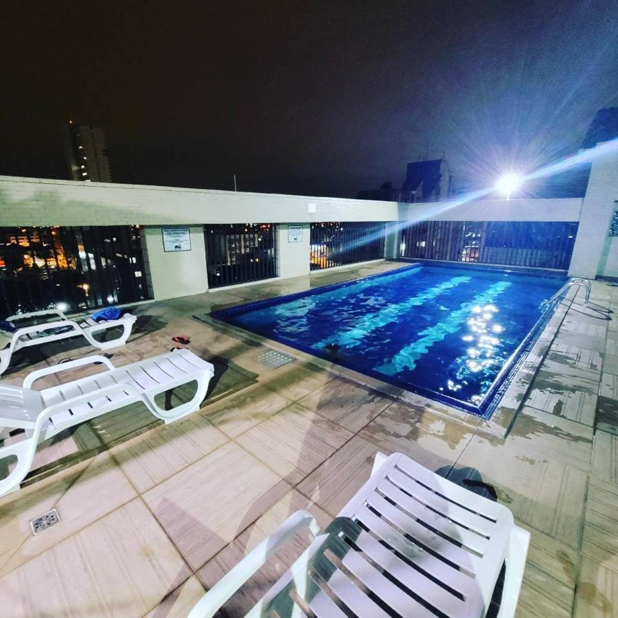 Flat Completo Novo A 350M Da Praia Com Piscina São Vicente エクステリア 写真